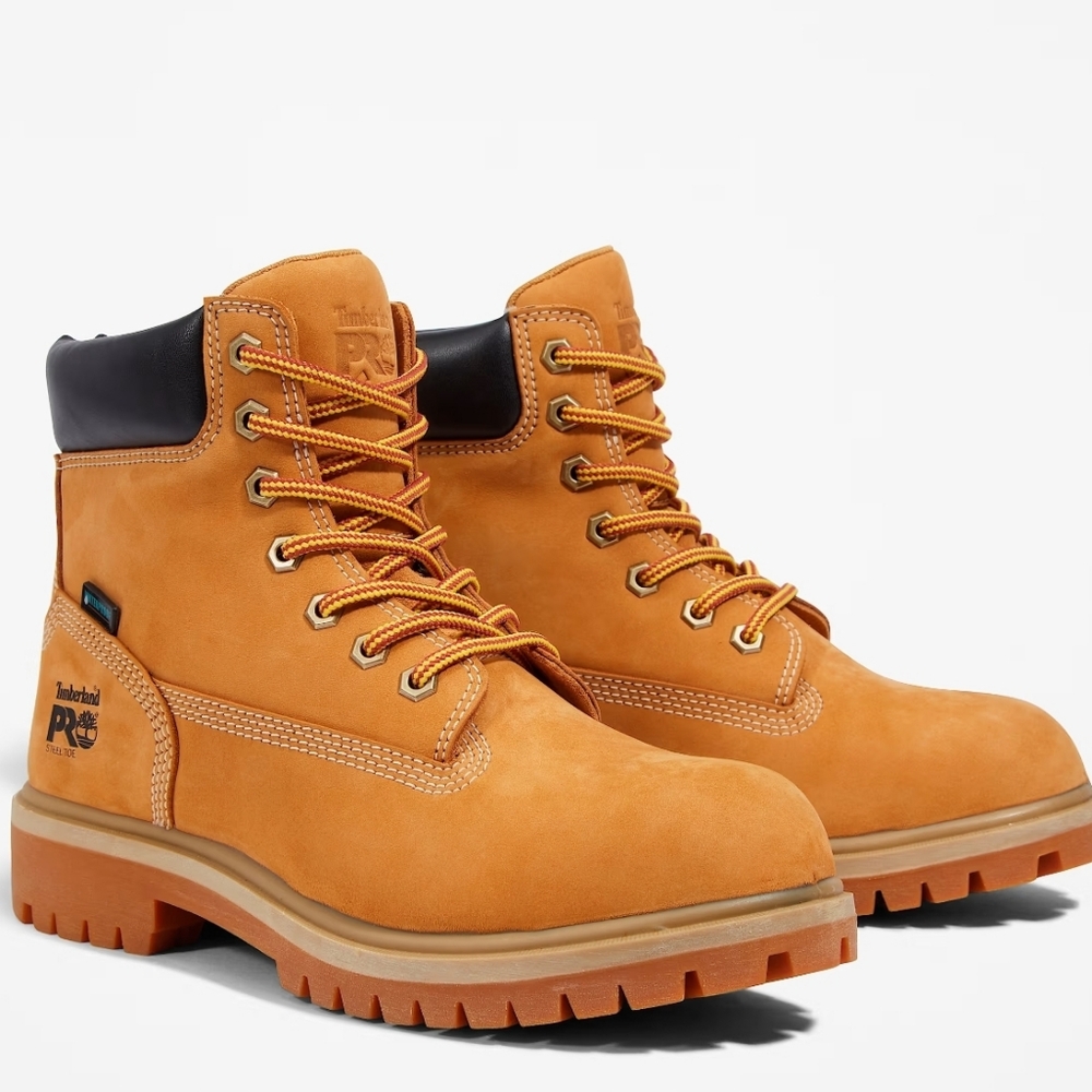NEW Woman's 8.5W TimberlandPRO Direct Attach 6" Steel Safety Toe/Waterproof Boot